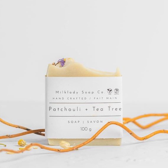 Milklady patchouli and tea tree soap