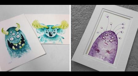 Making monsters in watercolour with Megan Majewski