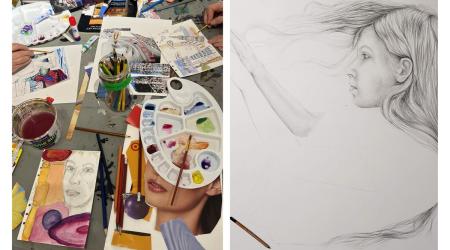Portrait sketching with Elmira